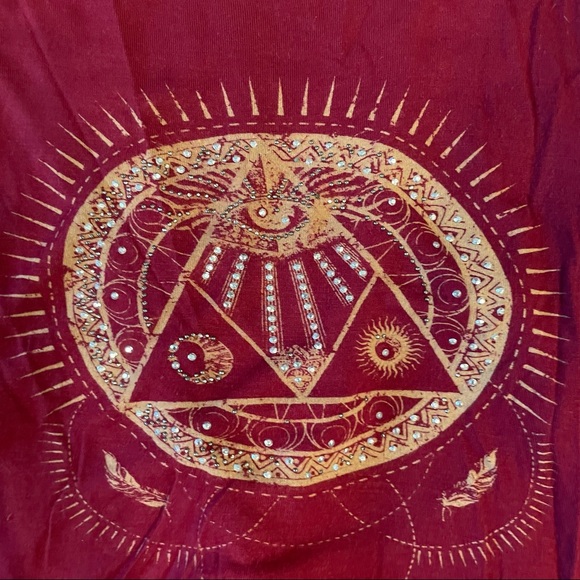 Maroon open back tank - Picture 3 of 4